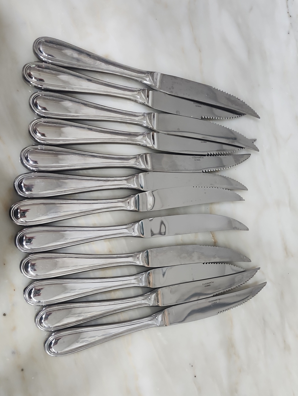 Cuisinart Stainless Steel Serrated Dinner Knife Set – Silver Set Of 12
